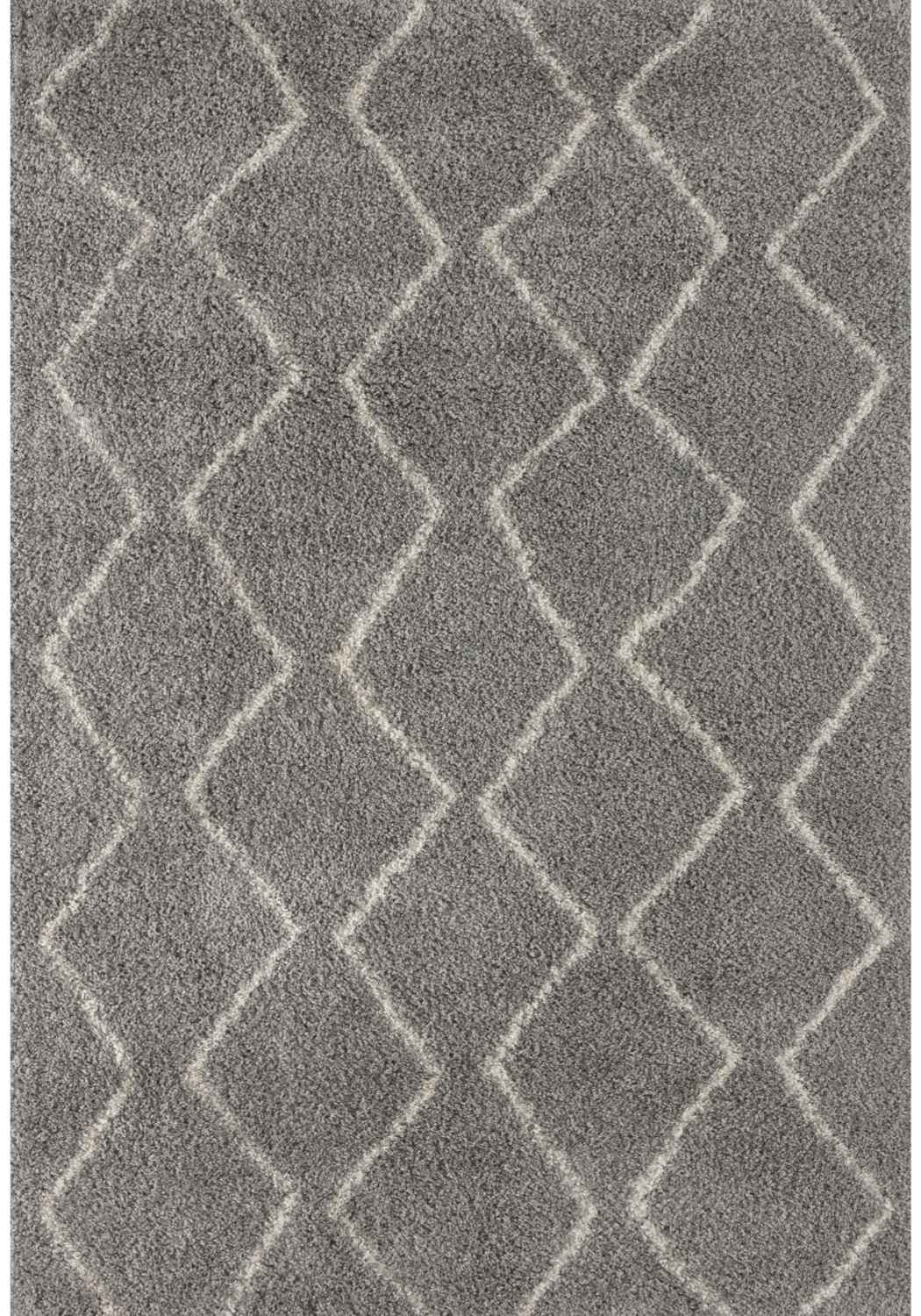 Moroccan Grey Shaggy Rug | 810 - Bargainia.com - 