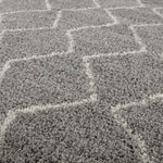 Moroccan Grey Shaggy Rug | 810 - Bargainia.com - 