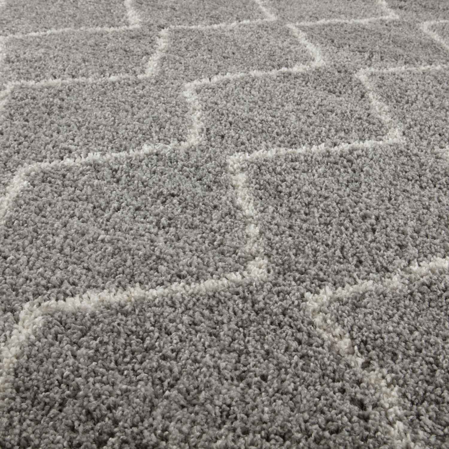 Moroccan Grey Shaggy Rug | 810 - Bargainia.com - 5056584513356 - 3463