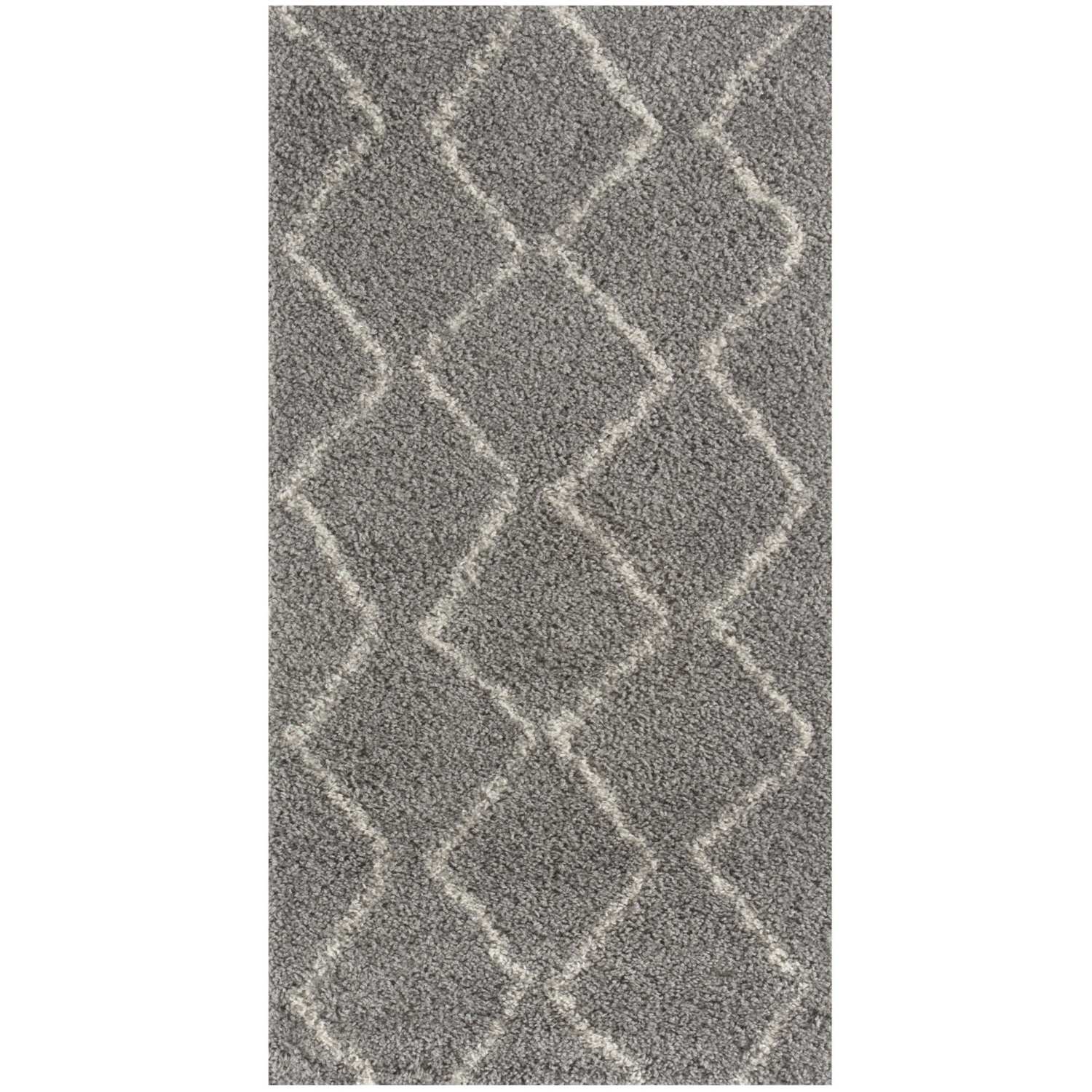 Moroccan Grey Shaggy Rug | 810 - Bargainia.com - 