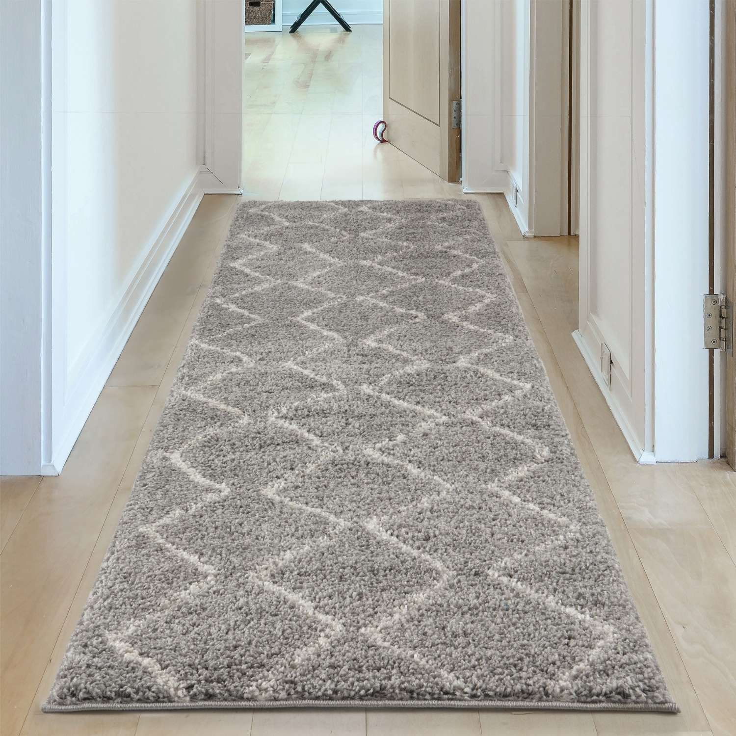 Moroccan Grey Shaggy Rug | 810 - Bargainia.com - 
