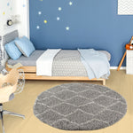 Moroccan Grey Shaggy Rug | 810 - Bargainia.com - 