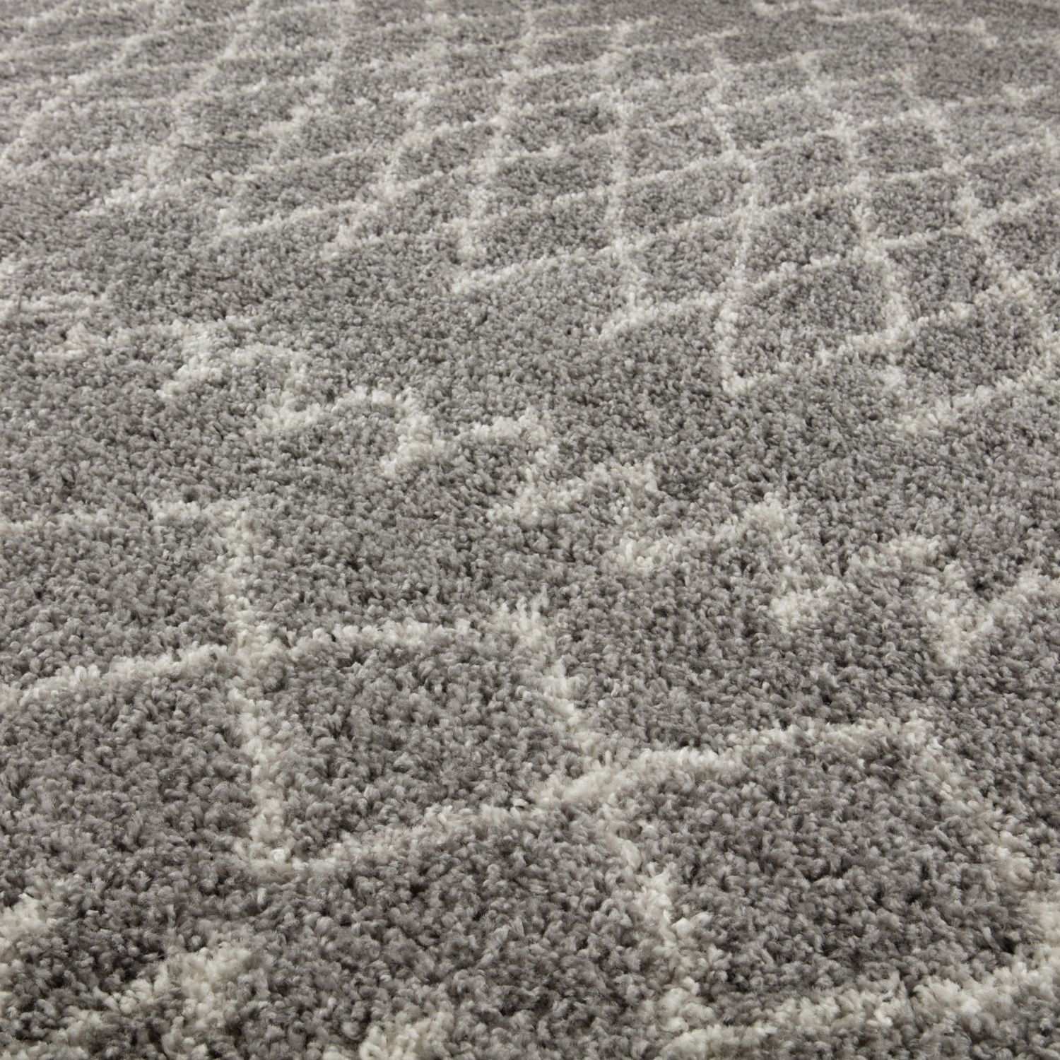 Moroccan Grey Shaggy Rug | 910 - Bargainia.com - 5056584513417 - 3523