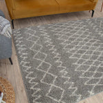 Moroccan Grey Shaggy Rug | 910 - Bargainia.com - 