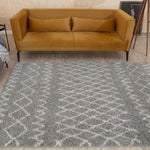 Moroccan Grey Shaggy Rug | 910 - Bargainia.com - 