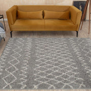 Moroccan Grey Shaggy Rug | 910 - Bargainia.com - 5056584513417 - 3523