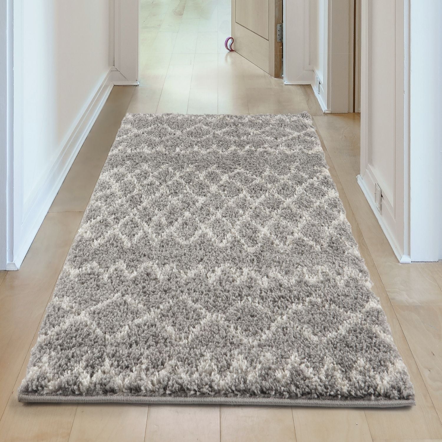 Moroccan Grey Shaggy Rug | 910 - Bargainia.com - 5056584513530 - 3524