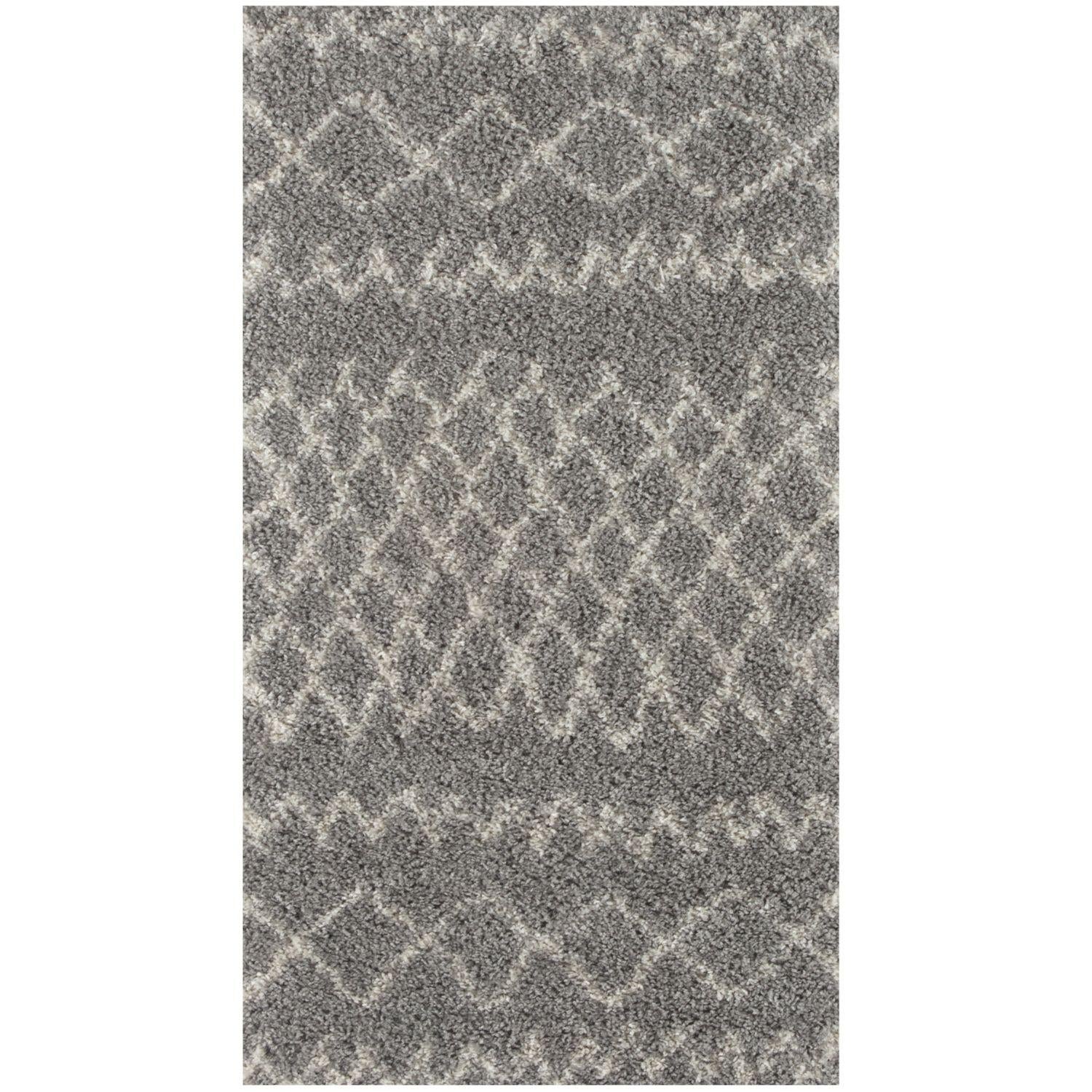 Moroccan Grey Shaggy Rug | 910 - Bargainia.com - 