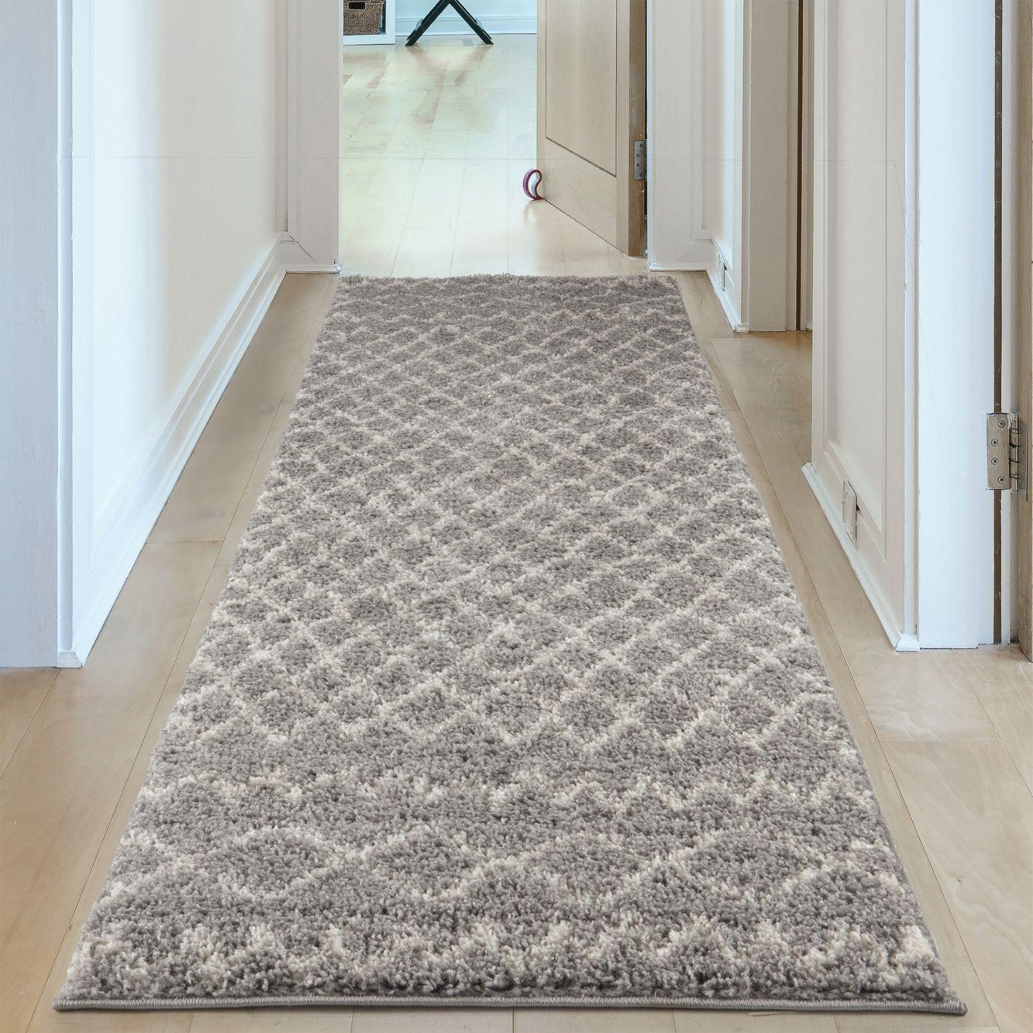 Moroccan Grey Shaggy Rug | 910 - Bargainia.com - 