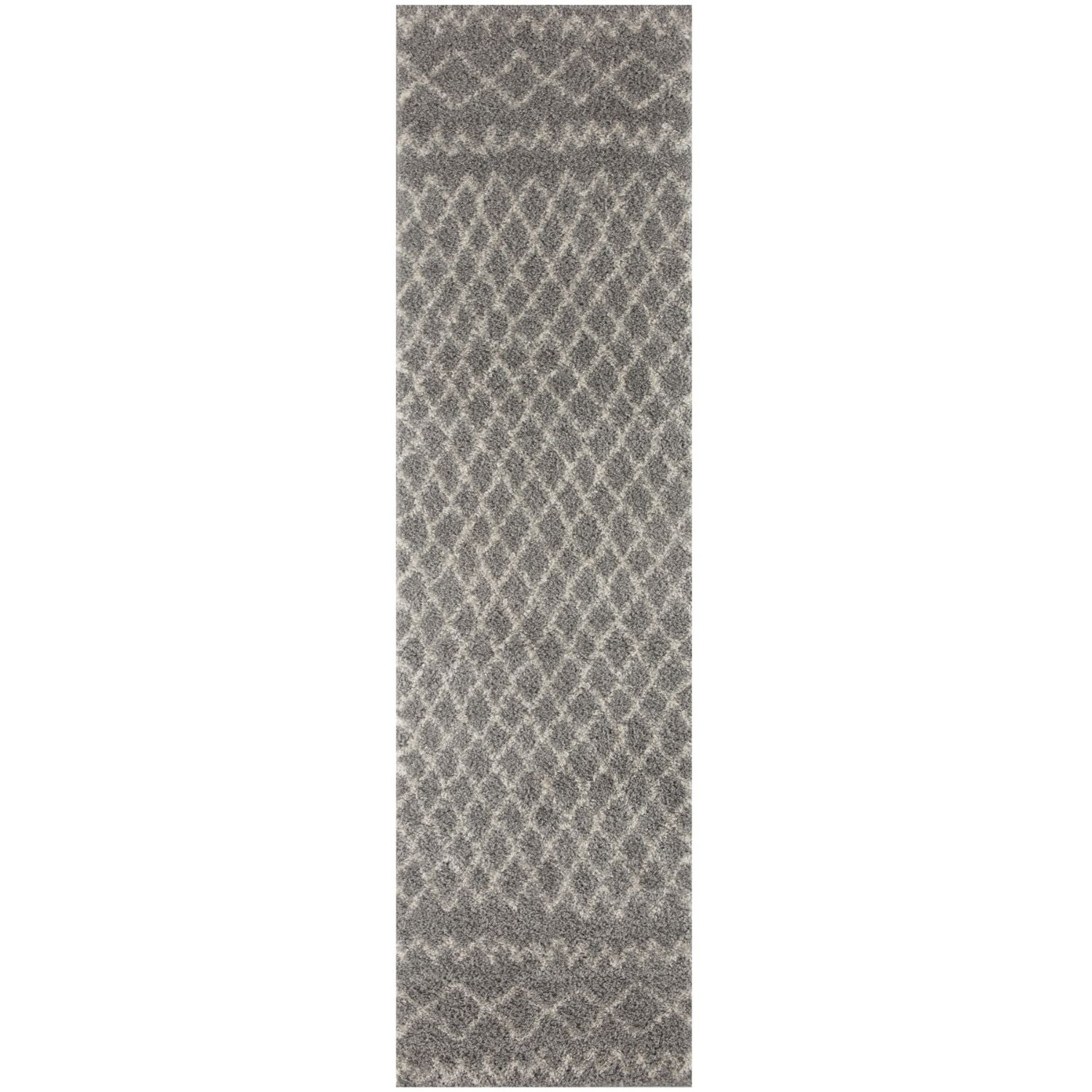 Moroccan Grey Shaggy Rug | 910 - Bargainia.com - 5056584513653 - 3525