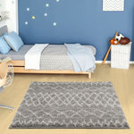 Moroccan Grey Shaggy Rug | 910 - Bargainia.com - 