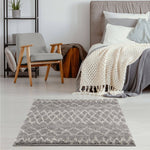 Moroccan Grey Shaggy Rug | 910 - Bargainia.com - 
