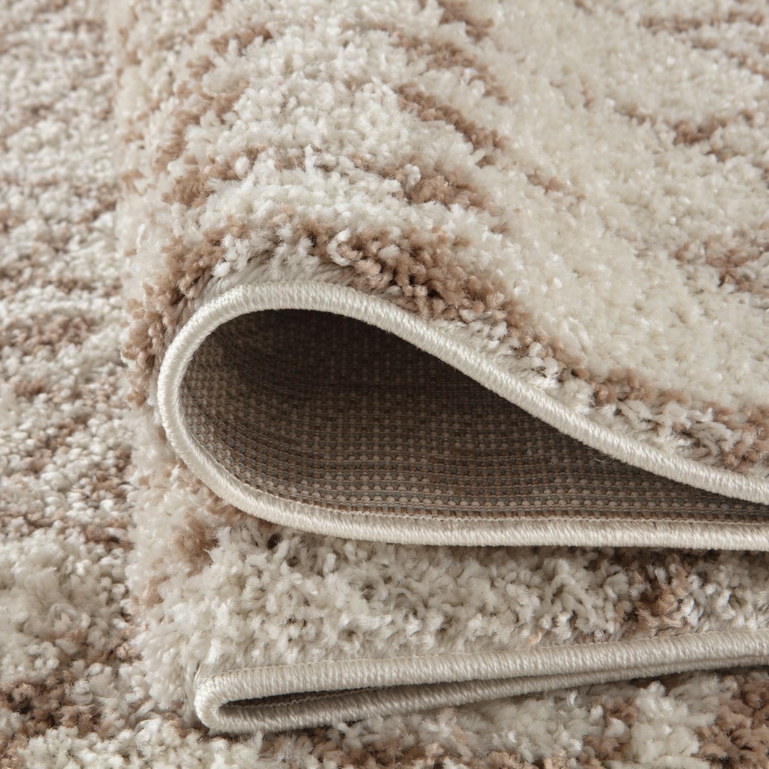 Moroccan Ivory Beige Shaggy Rug | 1030 - Bargainia.com - 