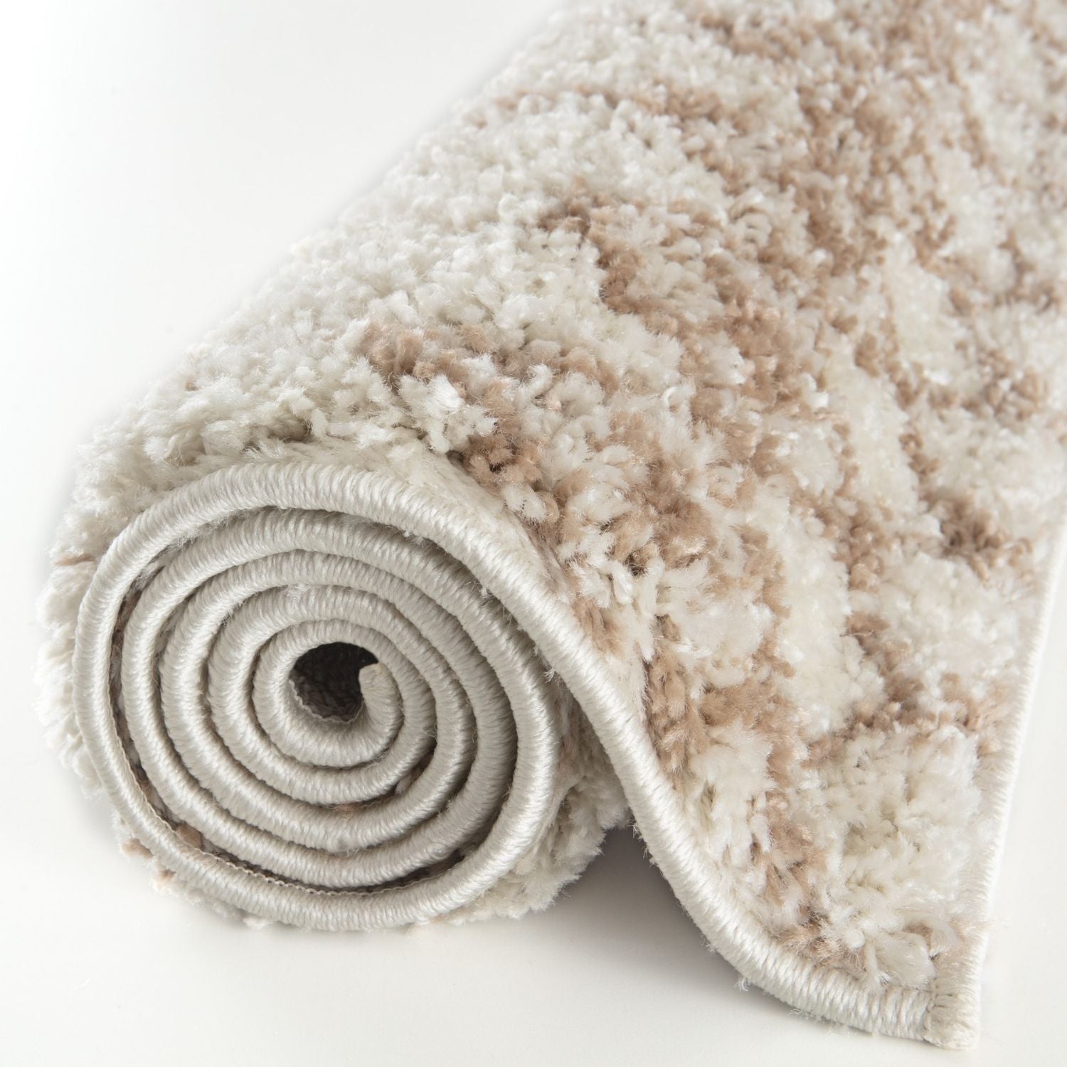 Moroccan Ivory Beige Shaggy Rug | 1030 - Bargainia.com - 