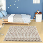 Moroccan Ivory Beige Shaggy Rug | 1030 - Bargainia.com - 