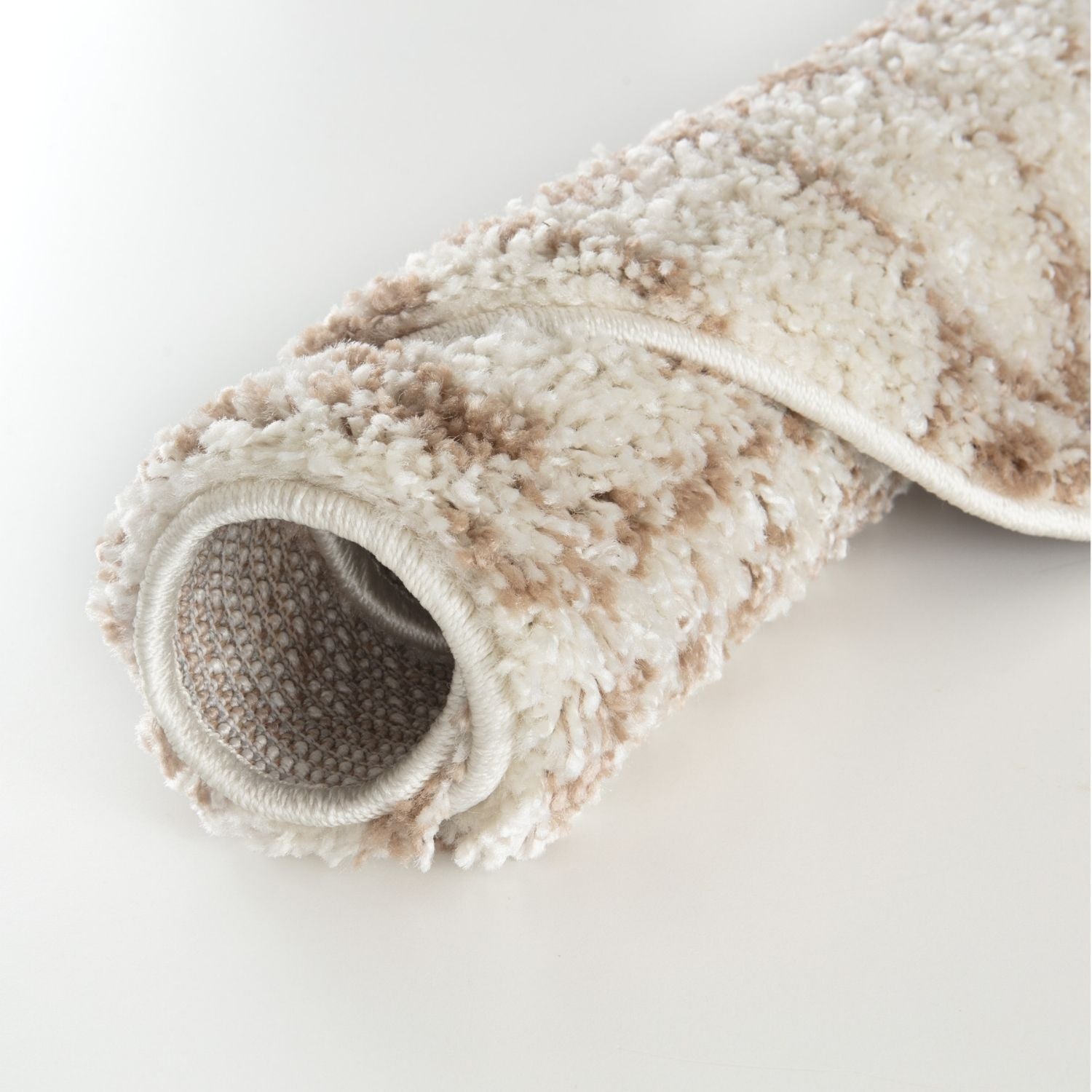 Moroccan Ivory Beige Shaggy Rug | 1030 - Bargainia.com - 