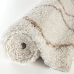Moroccan Ivory Beige Shaggy Rug | 830 - Bargainia.com - 