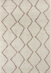 Moroccan Ivory Beige Shaggy Rug | 830 - Bargainia.com - 5056584513370 - 3483
