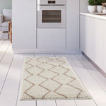 Moroccan Ivory Beige Shaggy Rug | 830 - Bargainia.com - 