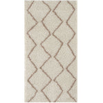 Moroccan Ivory Beige Shaggy Rug | 830 - Bargainia.com - 
