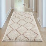 Moroccan Ivory Beige Shaggy Rug | 830 - Bargainia.com - 