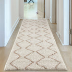 Moroccan Ivory Beige Shaggy Rug | 830 - Bargainia.com - 