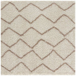 Moroccan Ivory Beige Shaggy Rug | 830 - Bargainia.com - 