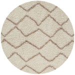 Moroccan Ivory Beige Shaggy Rug | 830 - Bargainia.com - 