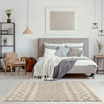 Moroccan Ivory Beige Shaggy Rug | 930 - Bargainia.com - 