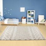 Moroccan Ivory Beige Shaggy Rug | 930 - Bargainia.com - 