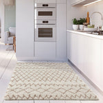 Moroccan Ivory Beige Shaggy Rug | 930 - Bargainia.com - 