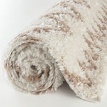 Moroccan Ivory Beige Shaggy Rug | 930 - Bargainia.com - 