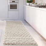 Moroccan Ivory Beige Shaggy Rug | 930 - Bargainia.com - 