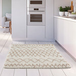 Moroccan Ivory Beige Shaggy Rug | 930 - Bargainia.com - 