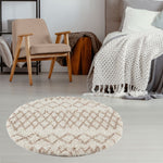 Moroccan Ivory Beige Shaggy Rug | 930 - Bargainia.com - 