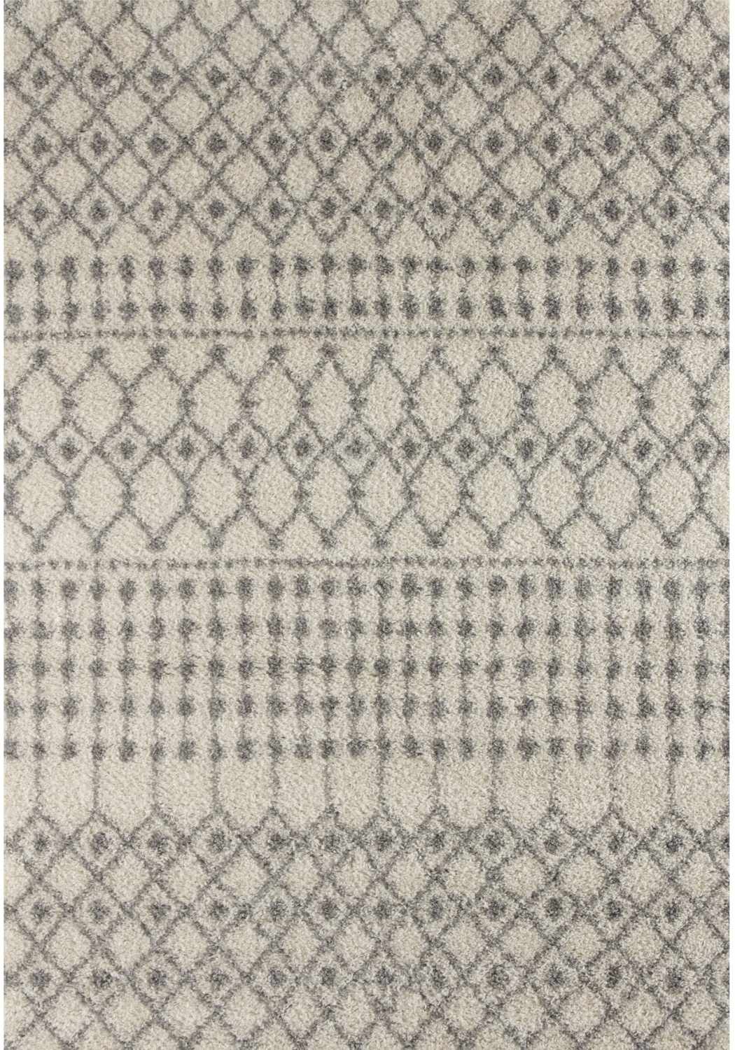 Moroccan Ivory Grey Shaggy Rug | 1000 - Bargainia.com - 5056584541489 - 3573