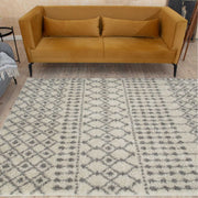 Moroccan Ivory Grey Shaggy Rug | 1000 - Bargainia.com - 5056584541489 - 3573
