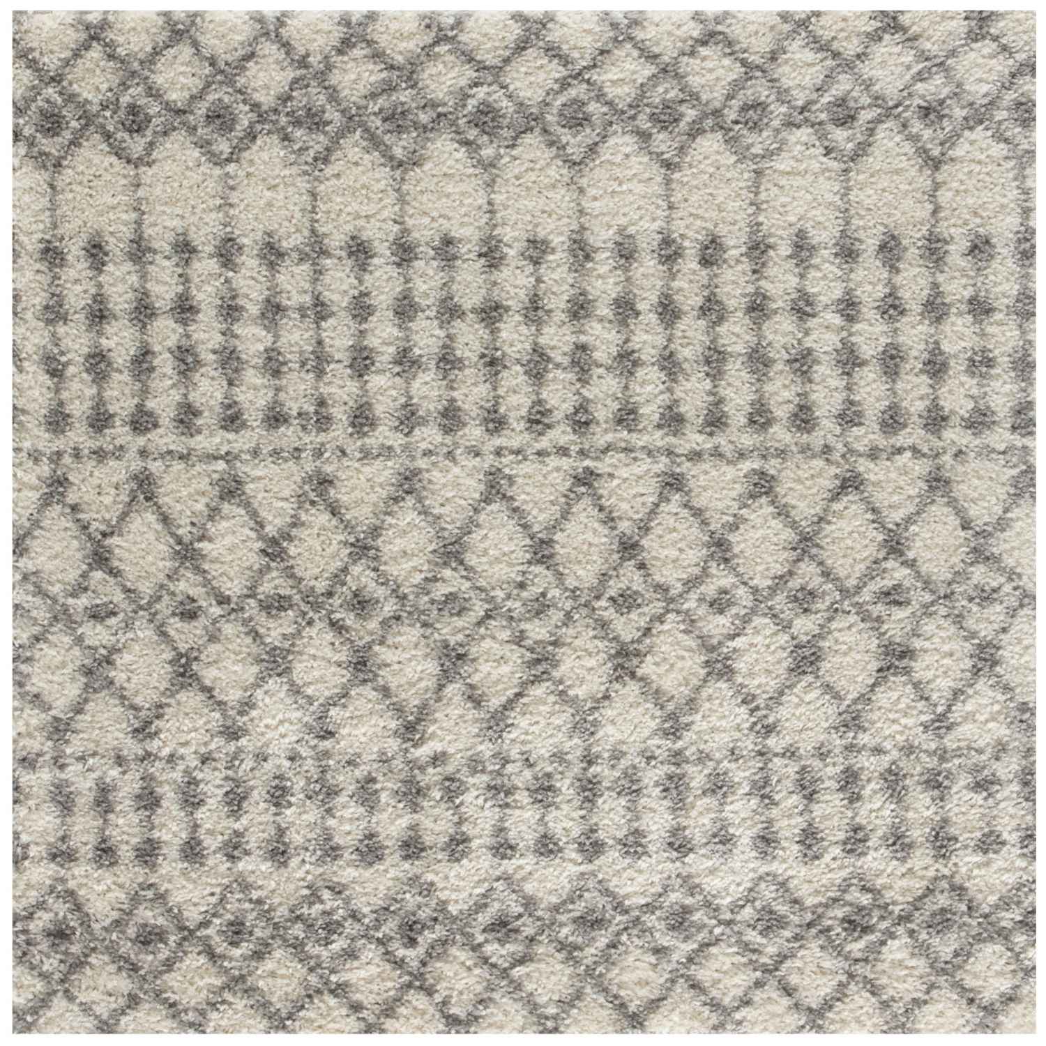 Moroccan Ivory Grey Shaggy Rug | 1000 - Bargainia.com - 