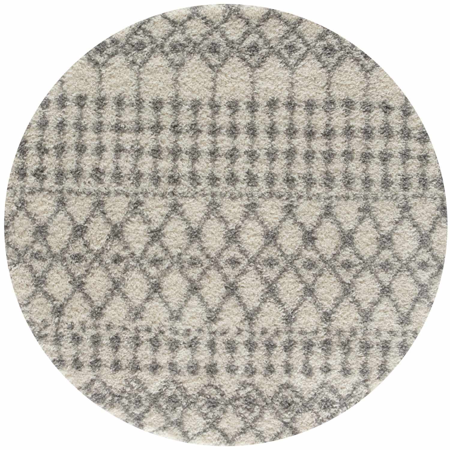 Moroccan Ivory Grey Shaggy Rug | 1000 - Bargainia.com - 