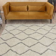 Moroccan Ivory Grey Shaggy Rug | 800 - Bargainia.com - 5056584513363 - 3453