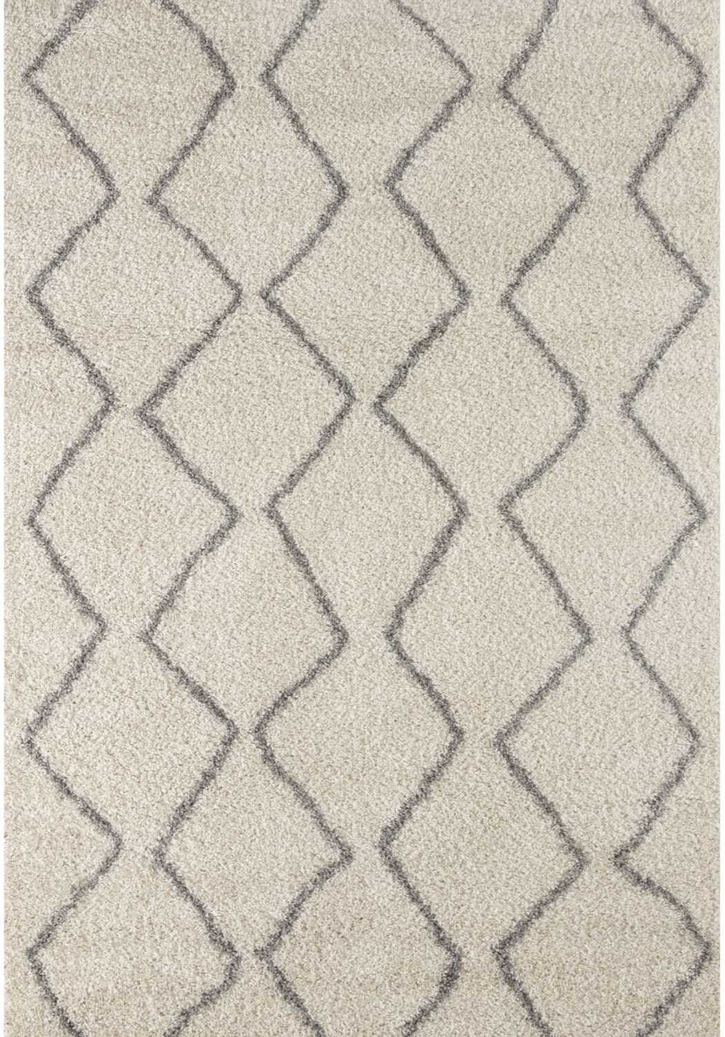Moroccan Ivory Grey Shaggy Rug | 800 - Bargainia.com - 5056584513363 - 3453