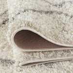 Moroccan Ivory Grey Shaggy Rug | 800 - Bargainia.com - 