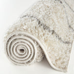 Moroccan Ivory Grey Shaggy Rug | 800 - Bargainia.com - 