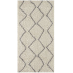 Moroccan Ivory Grey Shaggy Rug | 800 - Bargainia.com - 