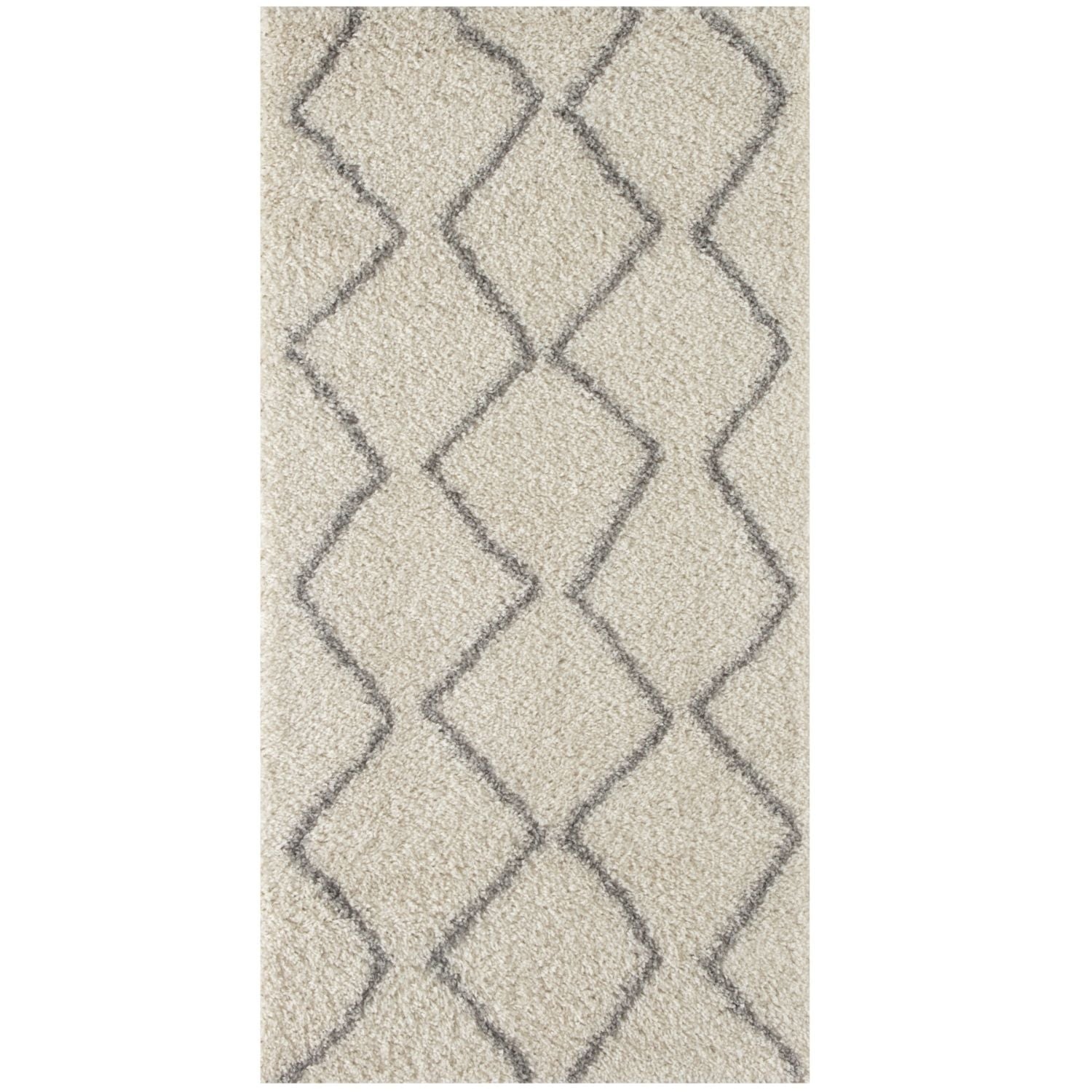 Moroccan Ivory Grey Shaggy Rug | 800 - Bargainia.com - 5056584513486 - 3454