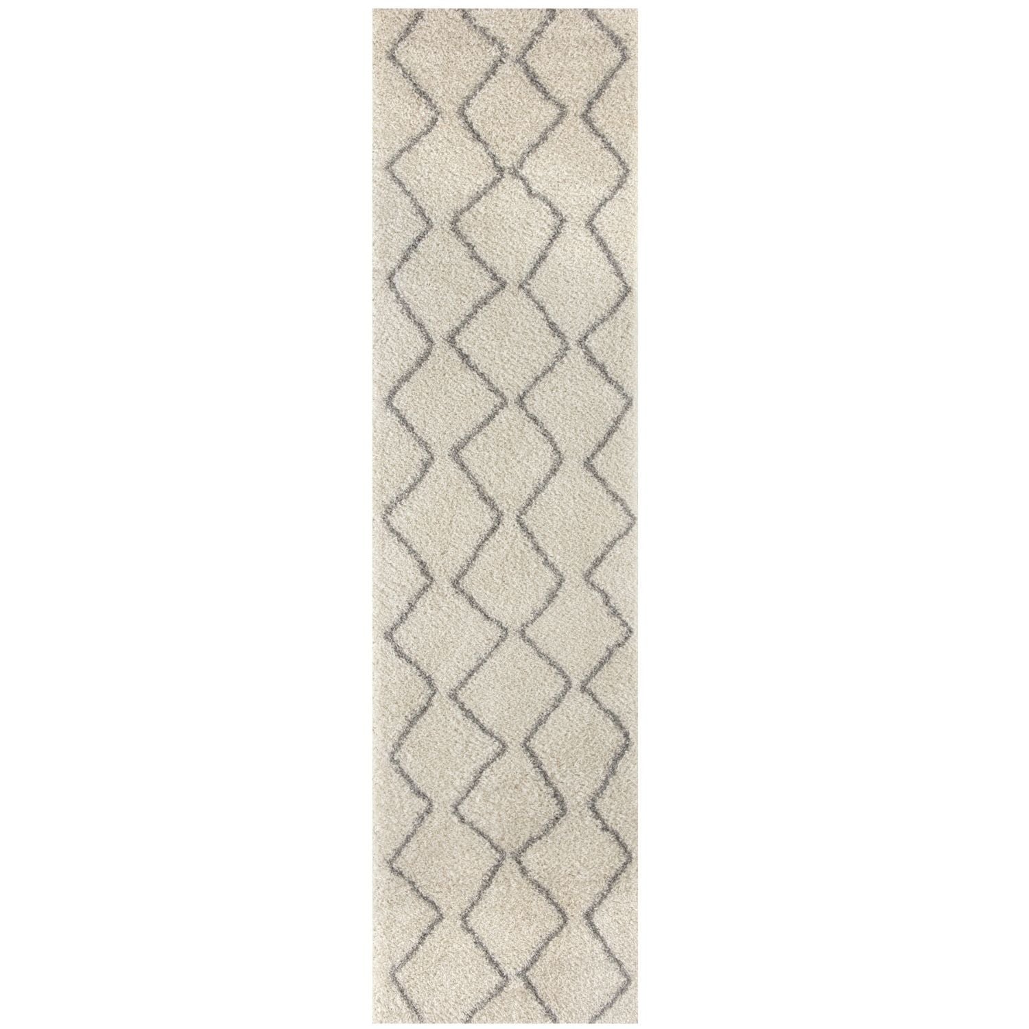 Moroccan Ivory Grey Shaggy Rug | 800 - Bargainia.com - 