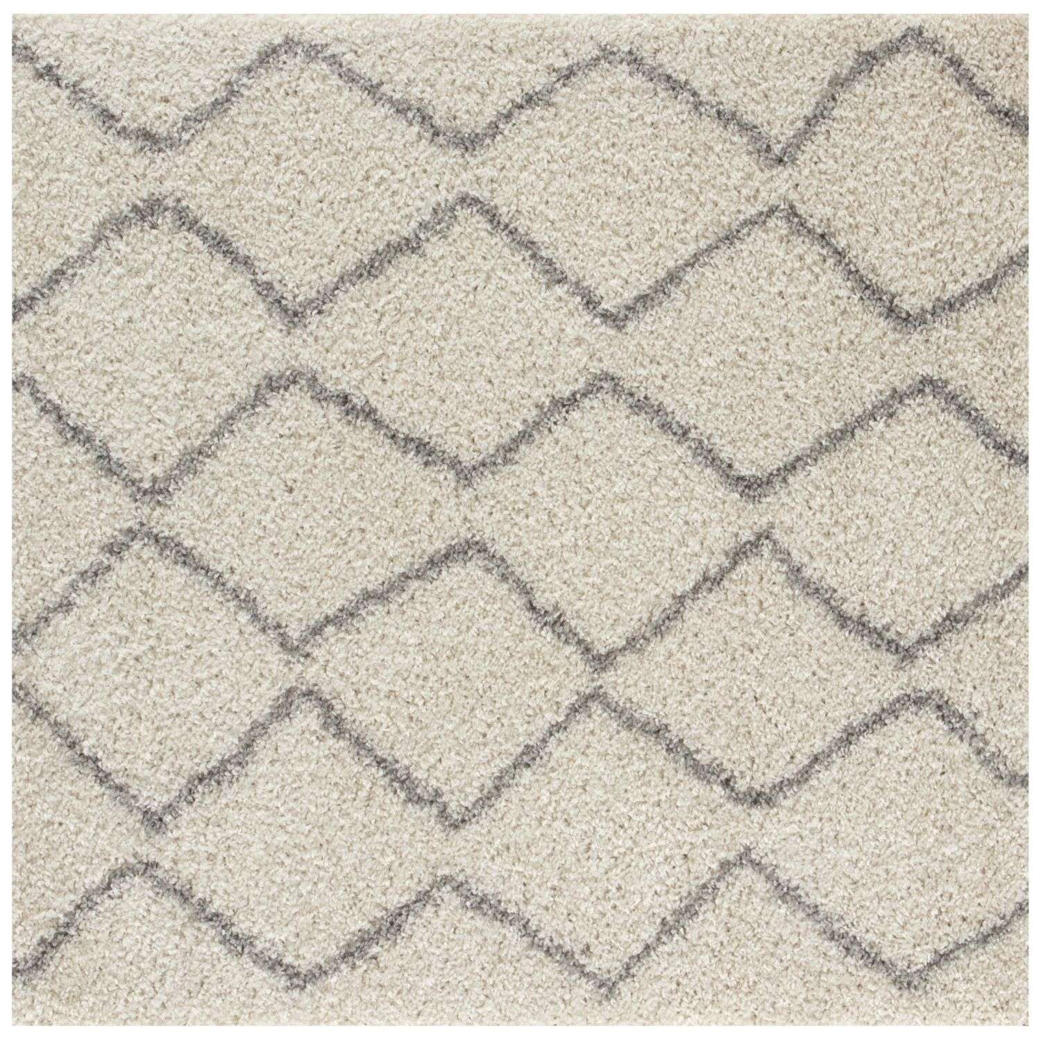 Moroccan Ivory Grey Shaggy Rug | 800 - Bargainia.com - 