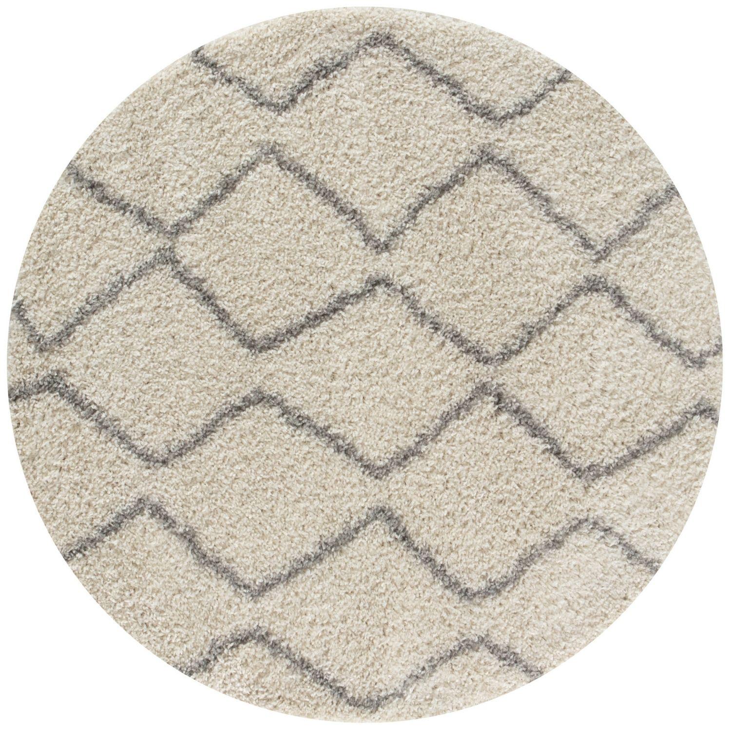 Moroccan Ivory Grey Shaggy Rug | 800 - Bargainia.com - 