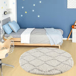 Moroccan Ivory Grey Shaggy Rug | 800 - Bargainia.com - 