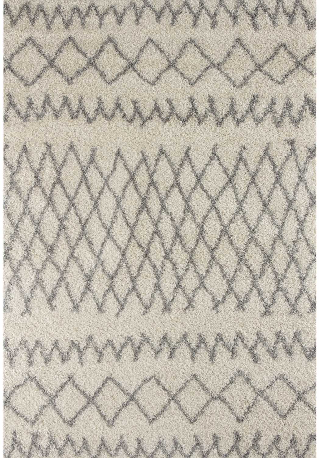 Moroccan Ivory Grey Shaggy Rug | 900 - Bargainia.com - 5056584513400 - 3513